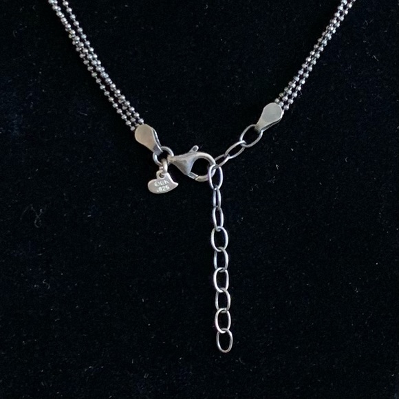 GK .925 Sterling Silver Necklace Live Love Laugh Pendent 16” w/ 2” Extender - Picture 5 of 9